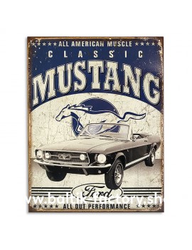 Enseigne vintage Ford Mustang