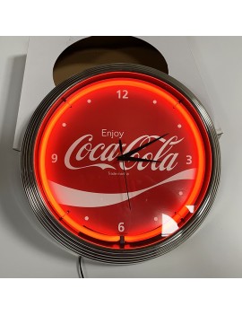 Horloge murale néon Coca Cola